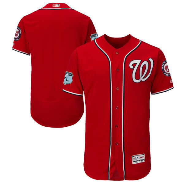 2017 MLB Washington Nationals Blank Red Jerseys->->MLB Jersey
